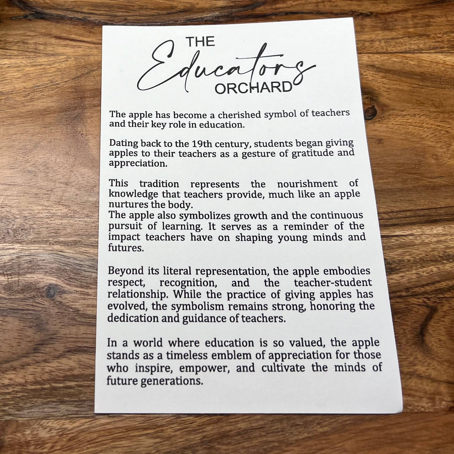 Educator Orchard